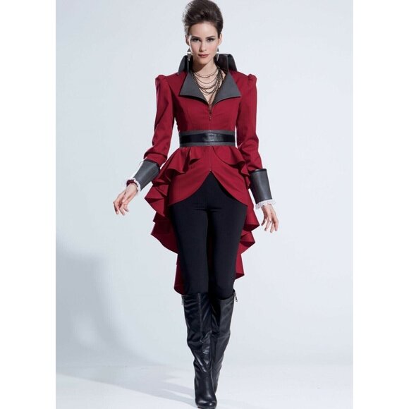 McCalls M7641 Womens 6 to 14 Gothic Steampunk Peplum Jacket Uncut Sewing Pattern - Picture 3 of 8